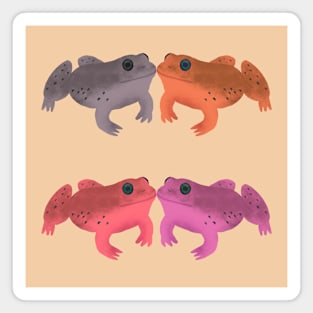 Bullfrog Buddies (Coral Oat) Magnet